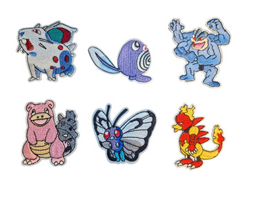 6er Set Pokemon Charakter Spiele Bügelbild Patch Brandneu Aufnäher Patch (2)
