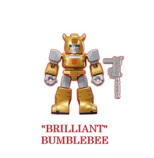 Transformers BLOKEES DEFENDER BRILLIANT GOLDEN BUMBLEBEE BOT MODE