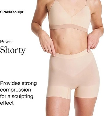 Spanx Damen Higher Power Shorty Shapewear XL Soft Nude UVP 36£ 10381R