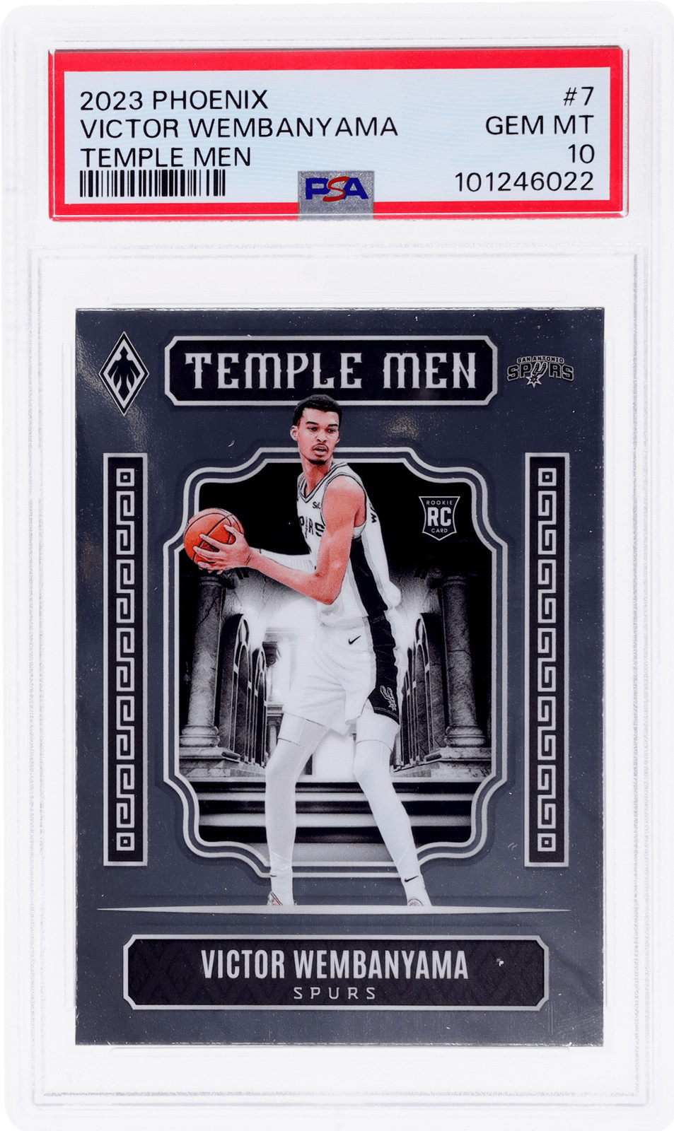 2023 Panini Phoenix Victor Wembanyama Temple Men #7 PSA 10