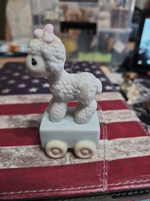 Precious Moments-Birthday Train -Happy Birthday Little Lamb - Lamb Age 1-No Box