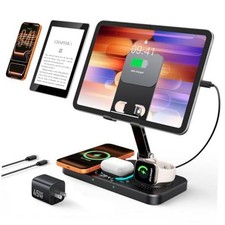 45W 6 in 1 Charging Station for Apple Multiple Devices with Clock  for iPhone