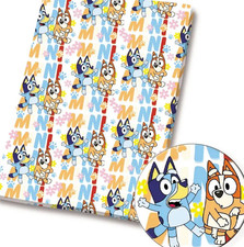Bluey Bingo children character polyCotton Fabric Half Yard 18  x 55   12494