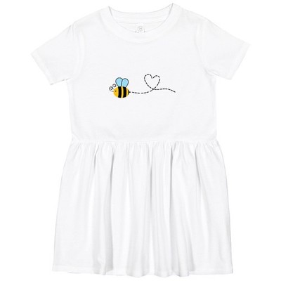 Inktastic Cute Flying Bumble Bee Toddler Dress Heart Summer Girls