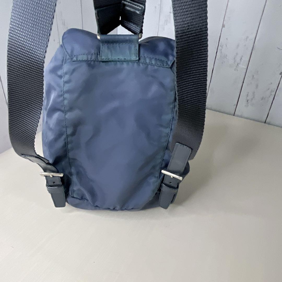 PRADA nylon drawstring mini backpack with triangl… - image 5