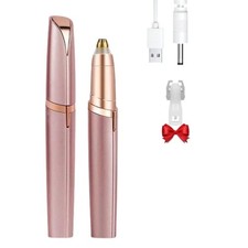 Women's Electric Eyebrow Hair Remover, LED Light, Stainless Steel Blade, Rech...