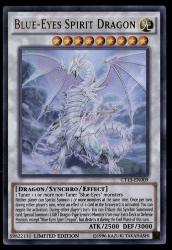 Blue-Eyes Spirit Dragon CT13-EN009 YuGiOh 2016 Mega-Tins card