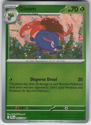 Pokemon Gloom 002/094 ME02: Phantasmal Flames Common Reverse Holo NM | eBay