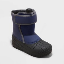Cat Jack Kids Hook And Loop Mid-Calf Winter Boots Waterproof, Navy