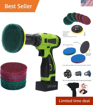 #ad 4 Inch Heavy Duty Tile Scrubber for Cordless Drill Efficient Cleaning Solution $15.99