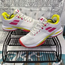 Babolat Propulse Blast All Court Tennis/Pickleball Shoes Wht/Red Rose Womans 9.5