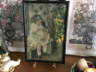VTG JESSIE SMITH WILLCOX ''Baby doll'' FRAMED PRINT.