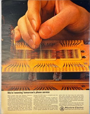 #ad Western Electric Manufacturing quot;Tomorrows Phone Service Circuit Boardquot; Ad 1965 $14.55