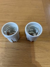 Ceramic Screw Fit Bulb Holders Vivarium Heating Lamp New E27 PAIR