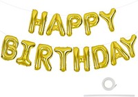 Toniful Gold Happy Birthday Ballon Girlande?16 Zoll Gold Folie Happy Birthday