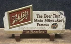 Vtg 1950s Schlitz Beer Advertising Cash Register Topper Sign Mount Milwaukee Wi