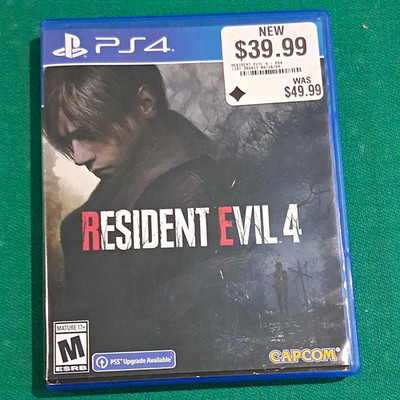Capcom Resident Evil 4 Sony PlayStation 4 PS4 M NTSC-U/C 2023 Disc Case