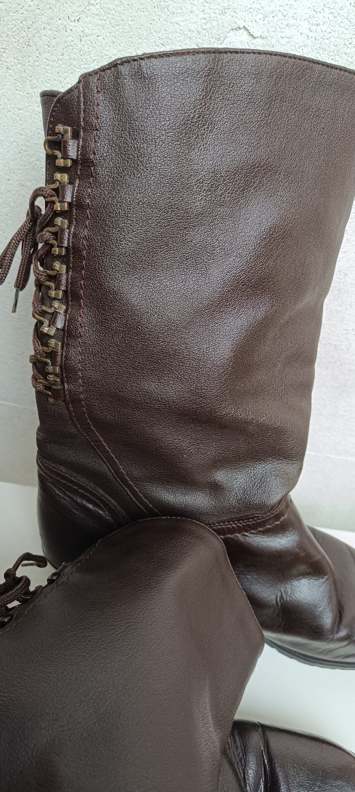 Ladies Mid Calf Boots Womens calf adjustable with laces image 5