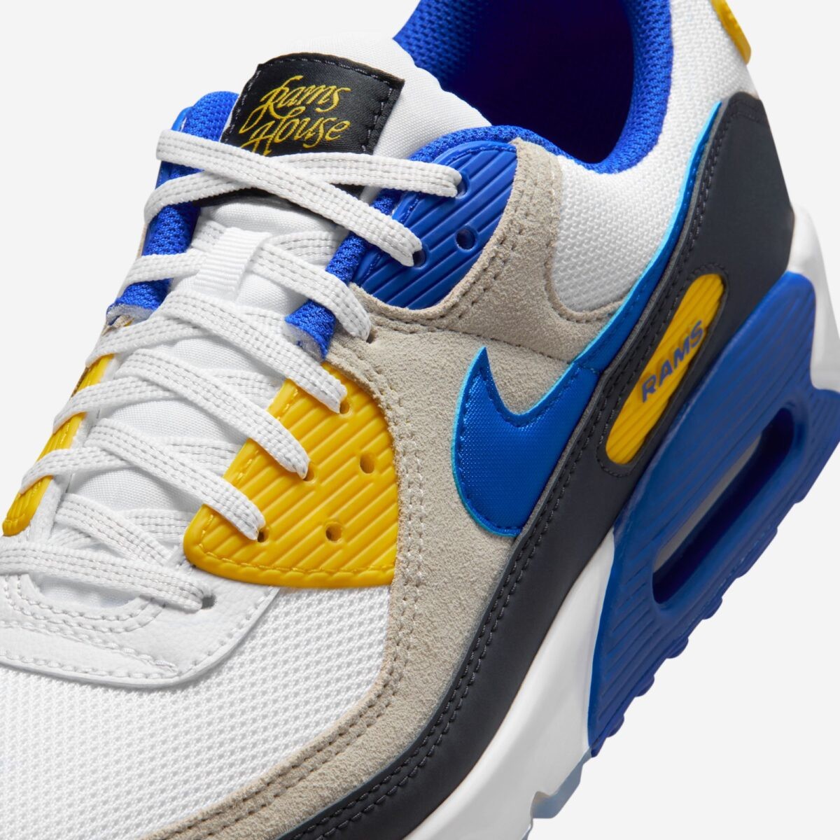 Nike Air Max 90 ホワイト/ブルー/イエロー Nike Air Max 90 Los Angeles Rams Special Edition Mens Size 11 Very