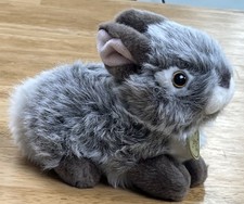 Aurora Miyoni Tots Baby BUNNY Plush, Grey White 6  Easter Stuffed Animal       