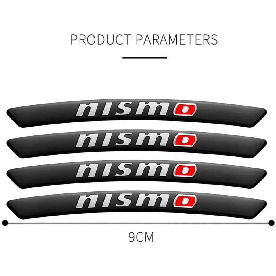  Pegatina de llanta de rueda aplicable a Nissan negra Foto 4 de 4