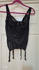 Bravissimo Lola Basque Size 32H Black Underwired Bra Suspenders  New