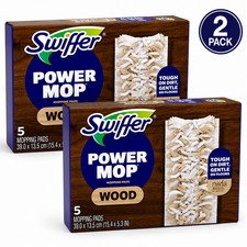 Swiffer PowerMop Wood Mopping Pads Multi-Layer Floor Refills 5 Count 2 Pack