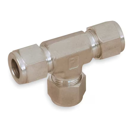 Parker 4Et4-316 Tee, Ss, Comp 1/4", Comp 1/4", Comp 1/4"