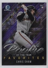 2019 Bowman ROY Favorites Chrome Mega Box Purple Mojo Refractor Chris Shaw sc2