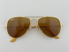 Ray Ban RB 3025 Gold AVIATOR SUNGLASSES Italy, 58-14-140 - *READ*