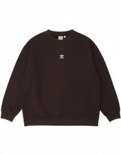 ADIDAS Womens Oversized Sweatshirt Jumper UK 10 Small Black Cotton BN09