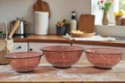 Vintage PYREX Cranberry Amethyst Glass NESTING Mixing Bowl Set 322 323 325 USA