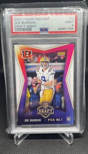 Panini 2020 Instant Draft Night Joe Burrow #1 Rookie PSA 9 Bengals /8156