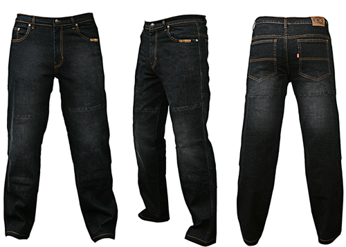 Mens motorbike motorcycle Denim Trousers jeans with protective lining - Picture 3 of 9