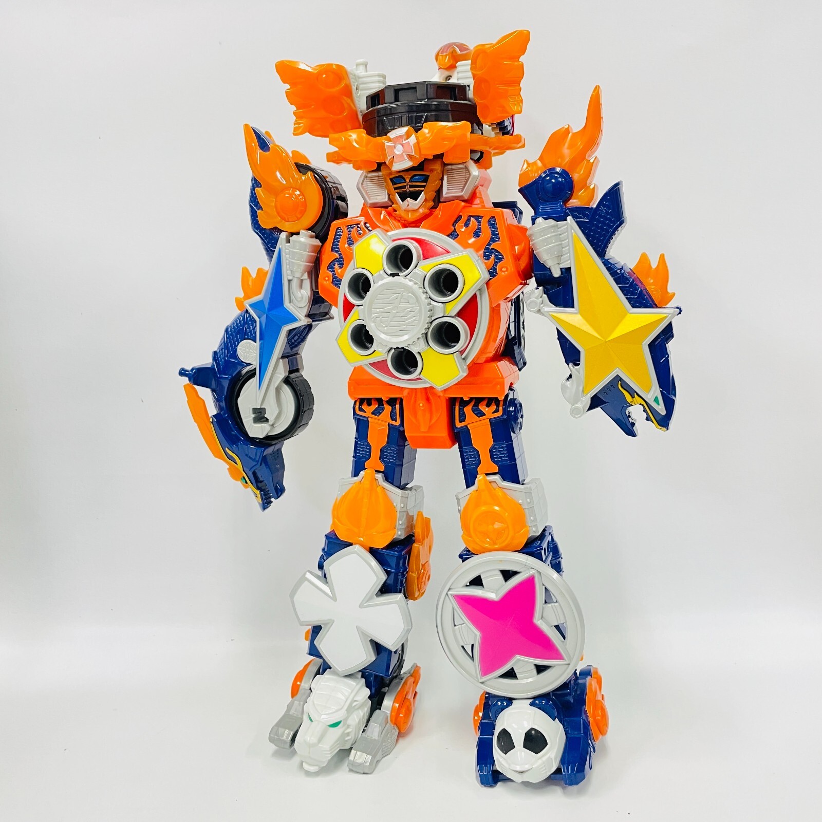 Power Rangers Ninja Steel – Megazord UFOmaru Shuriken DX Bandai, Occasion Bon état