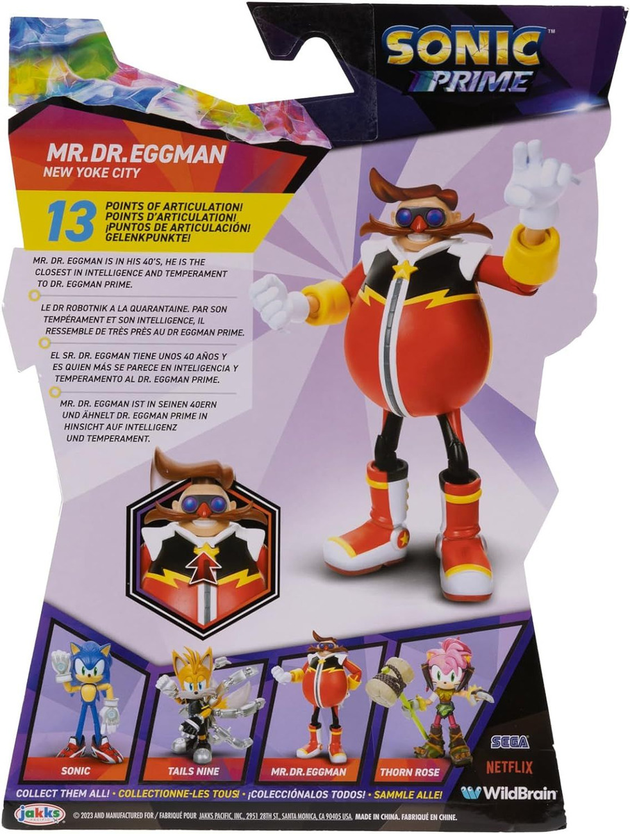 (Provisional Pre-Order) Jakks Netflix Sonic Prime 5 In Figure Tails Nine  Mr. Dr. Eggman New Yoke City BUNDLE/LOT