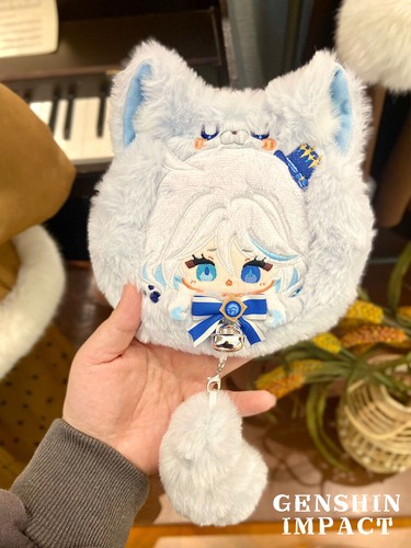 Bolso Bandolera Genshin Impact Furina Anime Cambio Cartera Delicada Felpa Monedero - Imagen 5 de 6