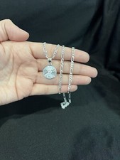 Cadena pequeña de plata de ley 925 para hombres y mujeres de San Judas y Fígaro 18 22 26 30