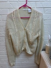 Liz Claiborne Preowned Mohair Cardigan Size L