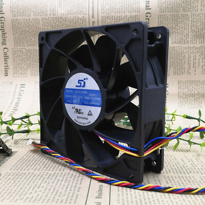 Ventola 120x120x38mm 12V Ventola Di Raffreddamento SJ SG1238BS 120x120x38 Mm Per Antminer S7 S9 D3 - 12V 2.7A Motore N12b14a - Foto 2