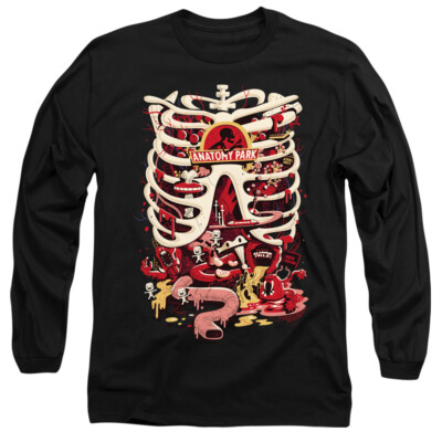 RICK AND MORTY ANATOMY Licensed Adult Men's Long Sleeve Tee Shirt SM-3XL