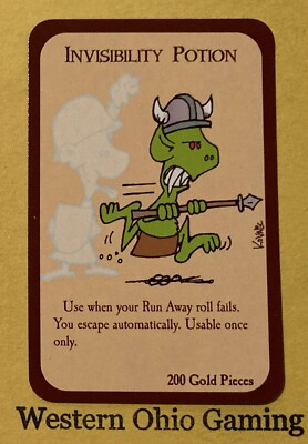 Munchkin Invisibility Potion Card USED Steve Jackson Games SJG