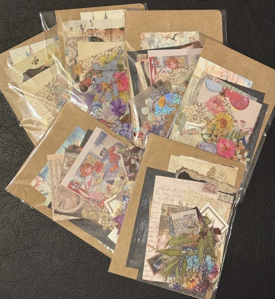 Lote pequeño de 50 piezas de diario basura álbum de recortes efímero  - Imagen 2 de 4