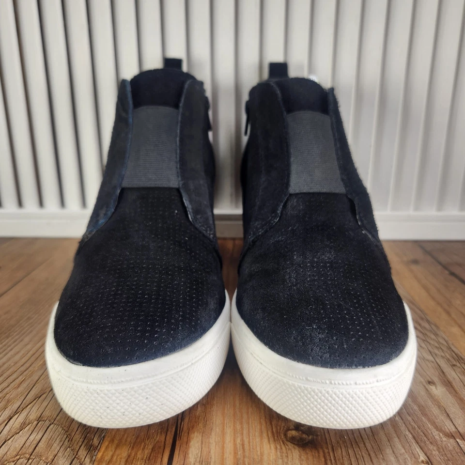 Steve Madden Wavery Mujer Talla 11 Negro Gamuza Oculto Cuña Zapatos al Tobillo Ciudad Modernos Foto 2 de 4