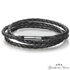 BRACCIALE PELLE CUOIO stile etnico vintage unisex uomo donna