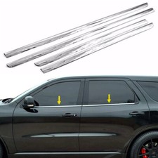 For 2011-2024 Dodge Durango Stainless Steel Window Sill Trims Overlay 4pcs