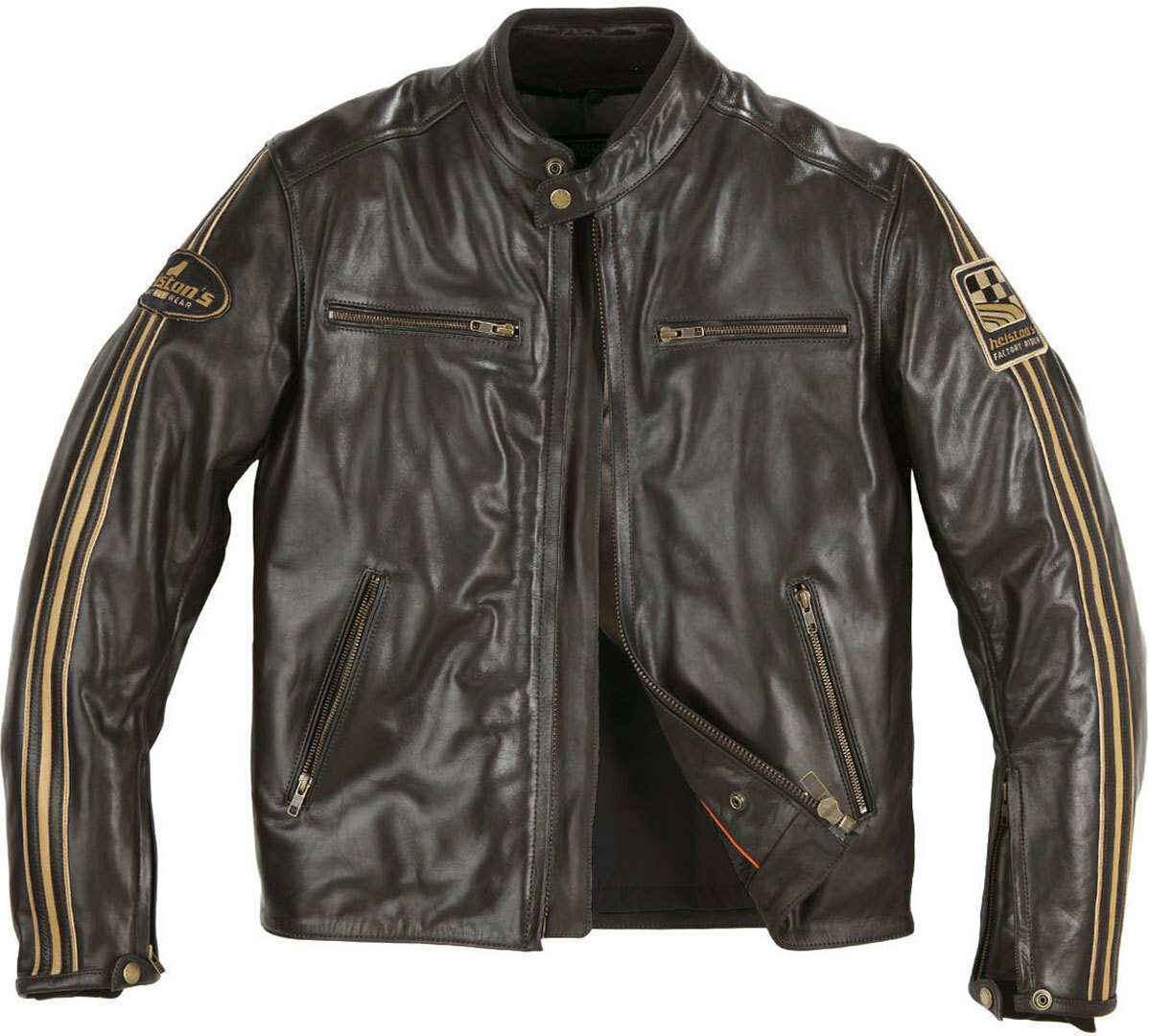 Blouson moto homme Helstons Ace cuir XL veste vintage urbaine