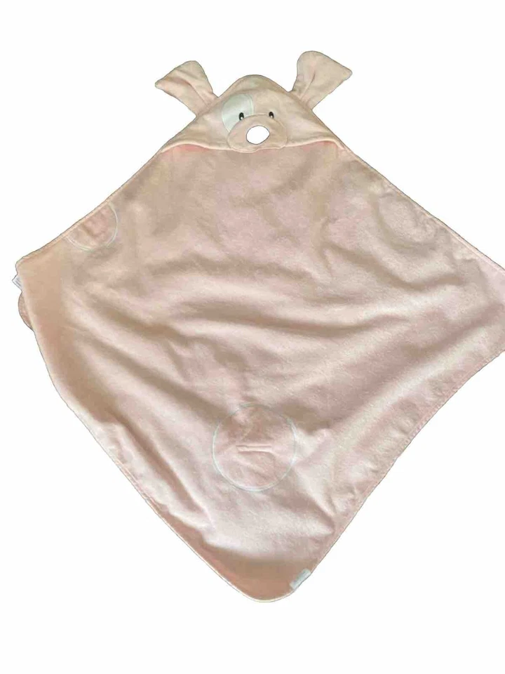 Toalha Gund rosa filhote com capuz toalha bebê 30" X 30" GUND bordada rosto macio - Imagem 3 de 4
