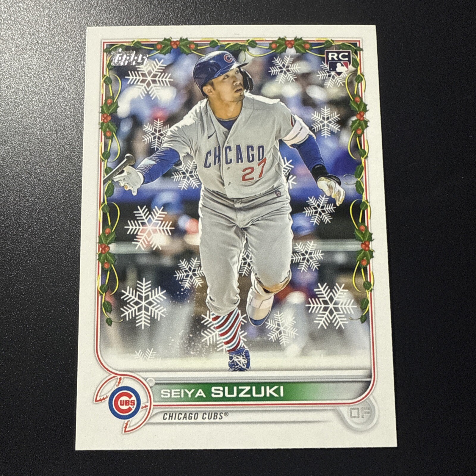 Seiya Suzuki 2022 Topps Holiday - Candy Cane Socks SP - #HW177 Cubs RC 819