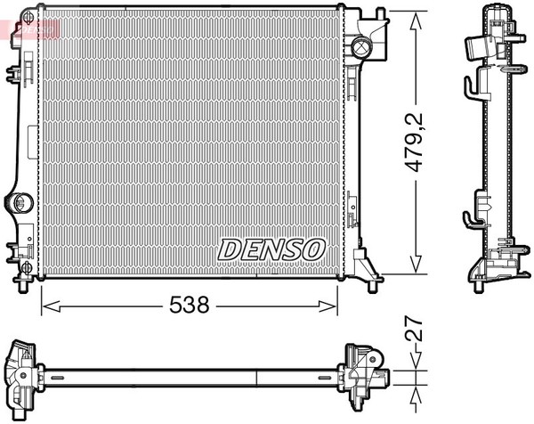 Denso KüHler WasserküHler FüR Nissan Qashqai II Renault Kadjar Espace V J11-image